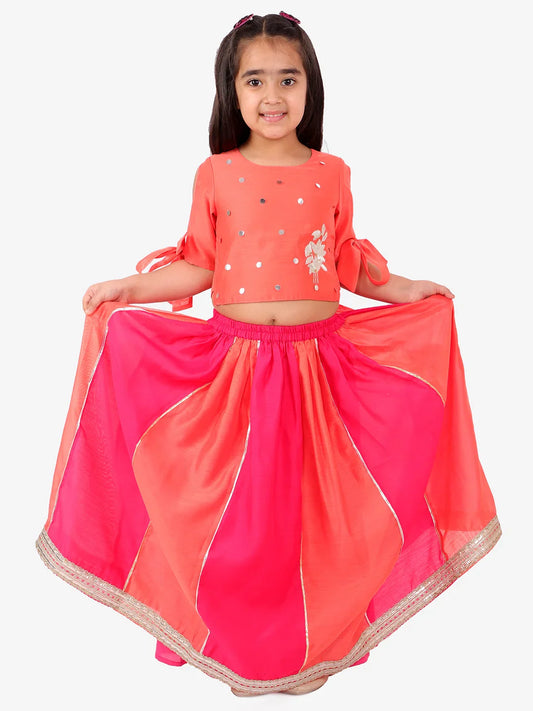 Girls embroidered choli with ghaghra set