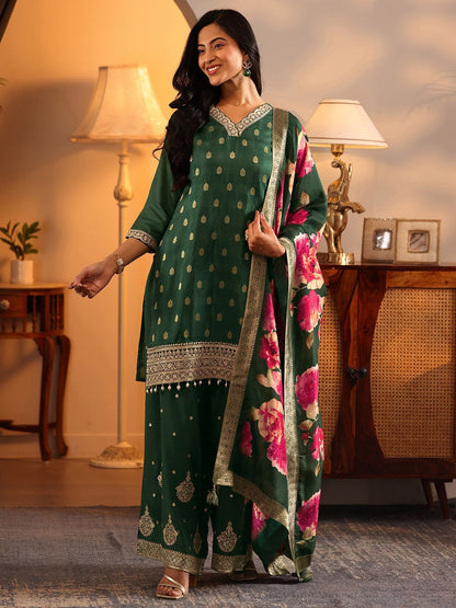 Dhiyona LL Women Ethnic Motifs Printed Kurta with Sharara & Dupatta