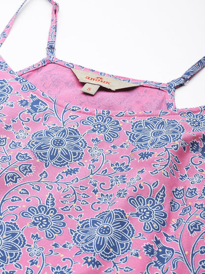 Dhiyona AN Floral Printed Regular Kurti with Sharara & With Dupatta