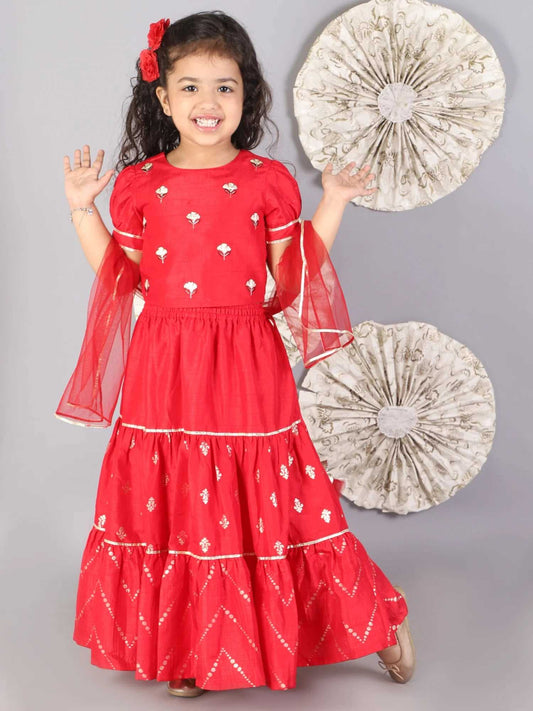 Girls jamavar choli with ghaghra with dupatta set