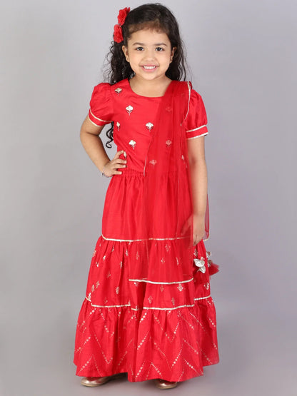 Girls jamavar choli with ghaghra with dupatta set