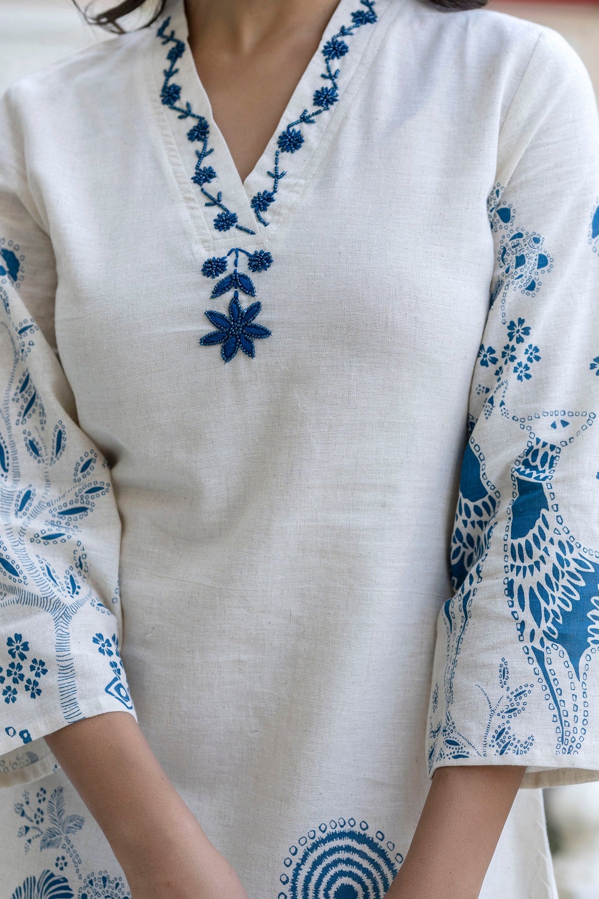 Samiha Cobalt Cotton Co-ord set