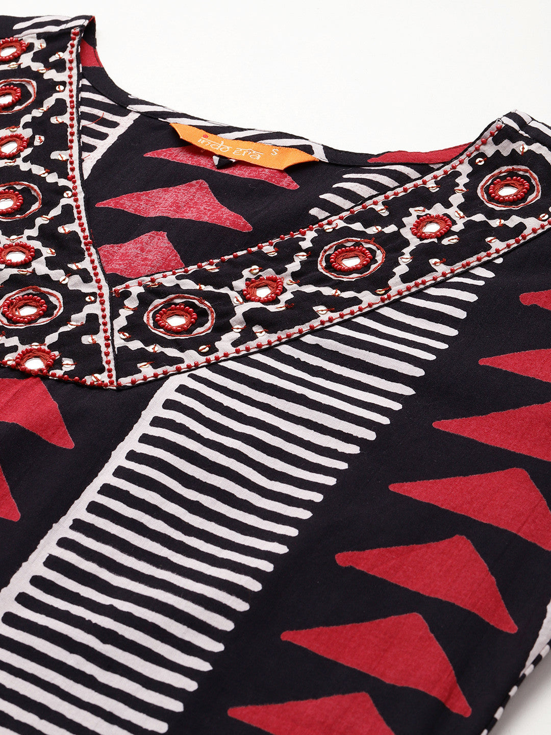 Printed Regular Thread Work Pure Cotton Kurta with Trousers & With Dupatta
