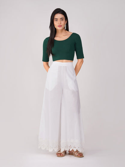 Dhiyona ST Women's ComfortEase 4-Way Stretch Green Short Sleeve Blouse