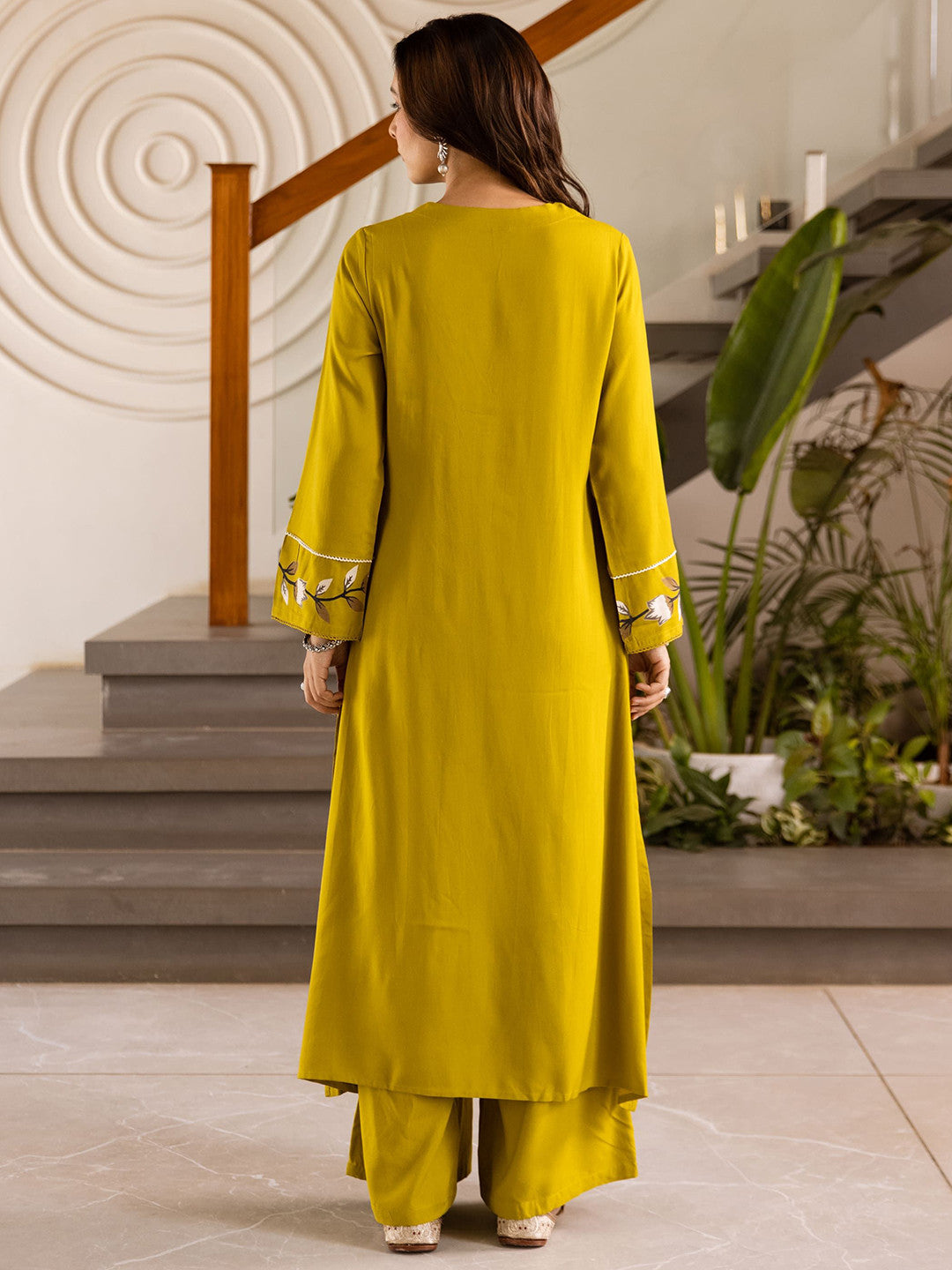 Women Floral Printed A-Line Kurta with Palazzo