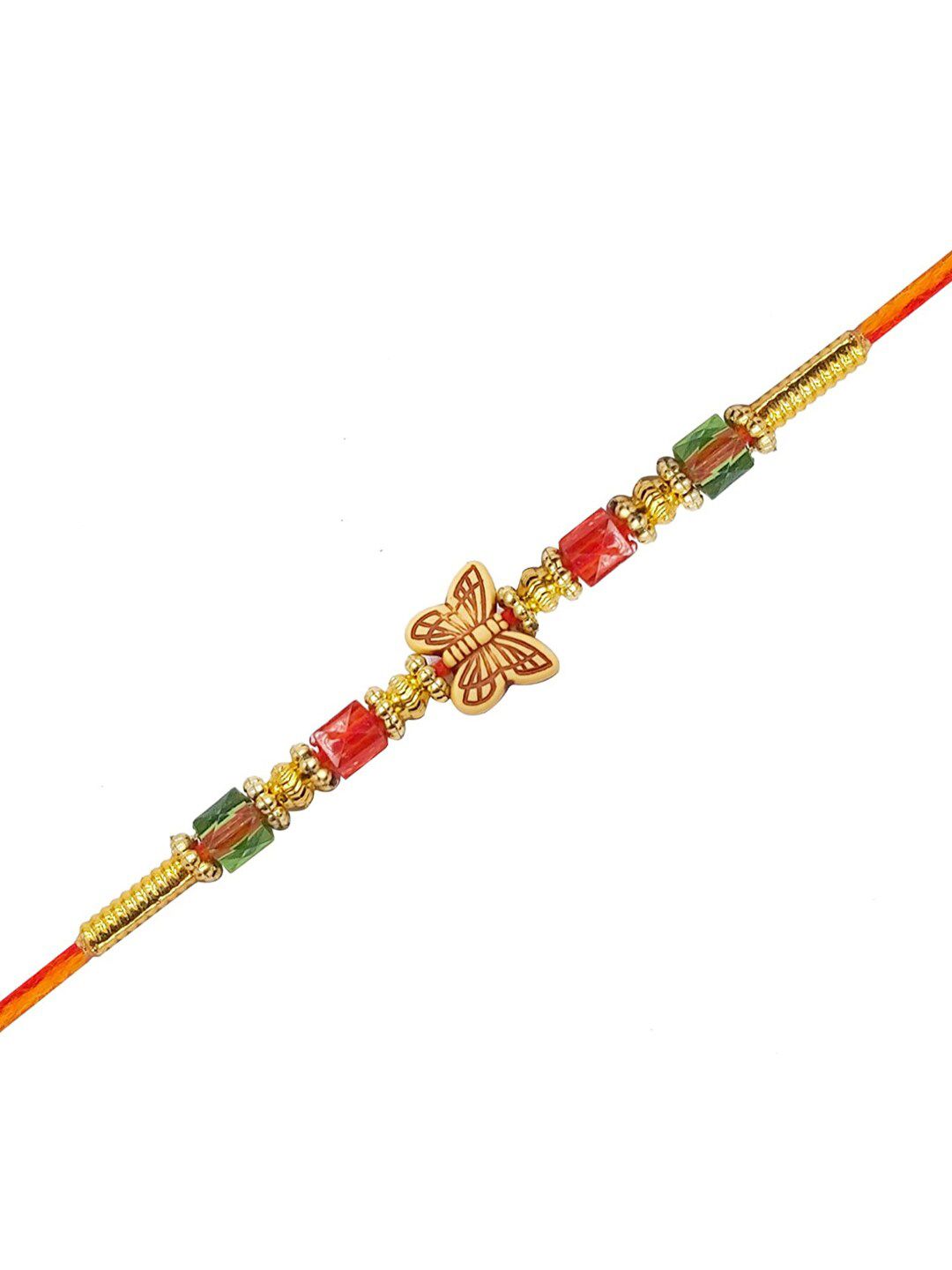 Dhiyona Unisex Set Of 2 Beaded Thread Rakhi