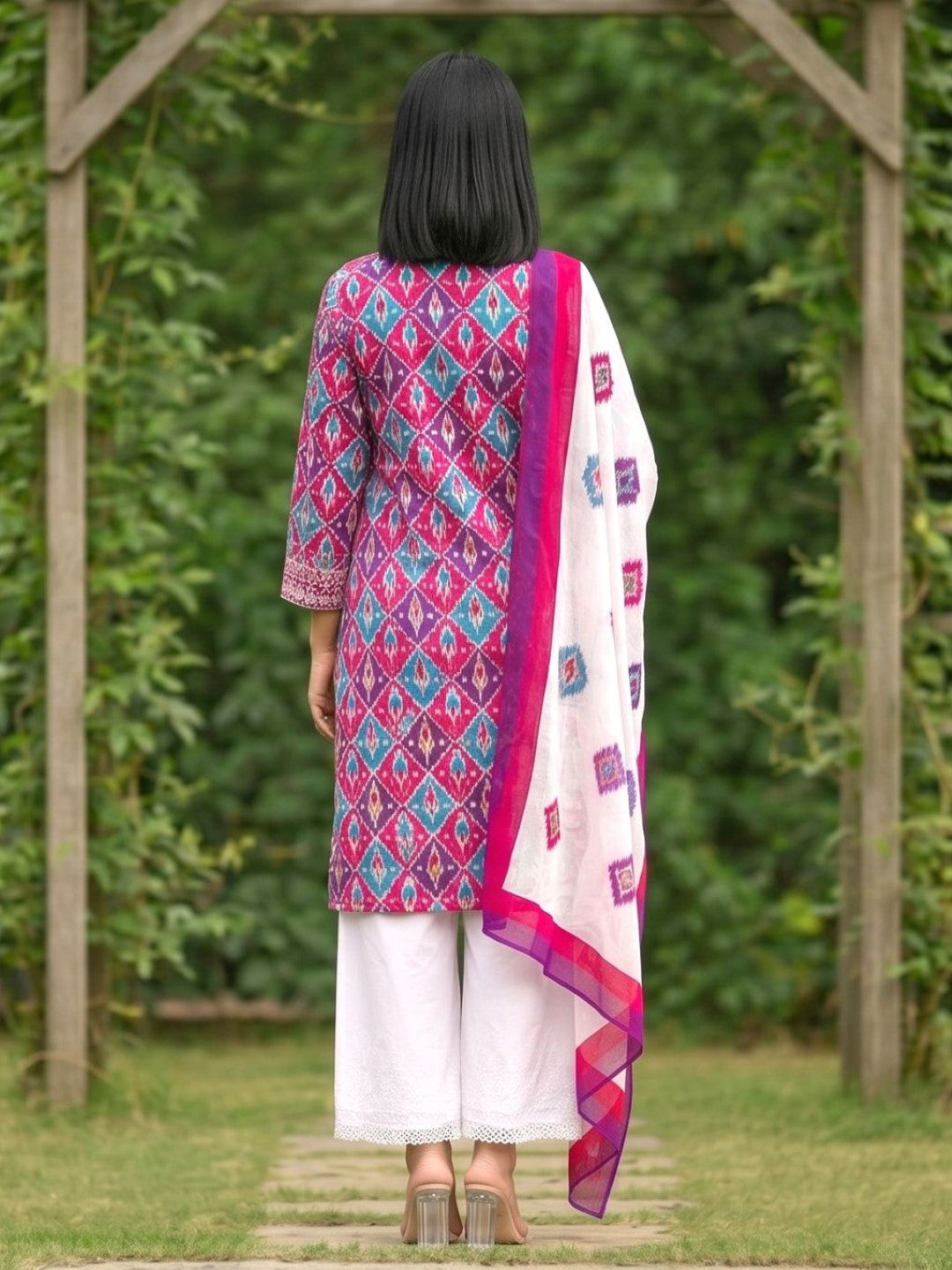 Aranya Ikat Print Premium Pure Cotton Suit Set