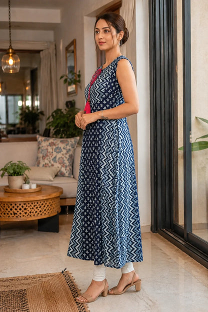 Anvika Printed A-Line Kurta