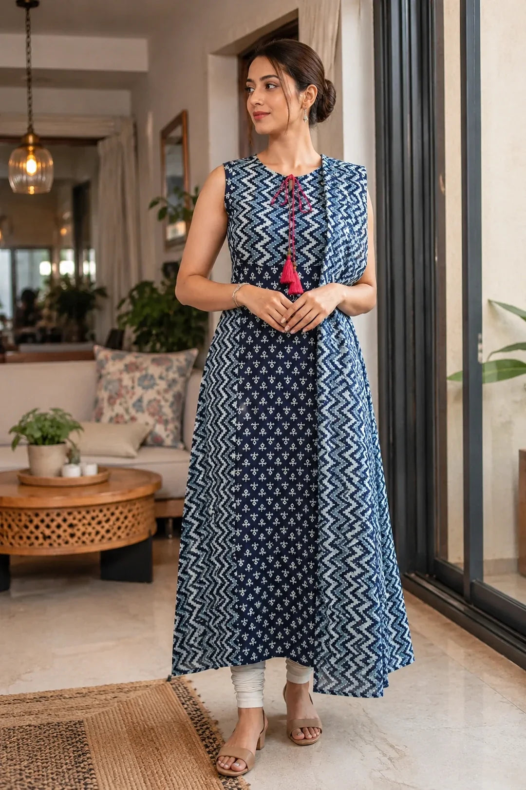Anvika Printed A-Line Kurta