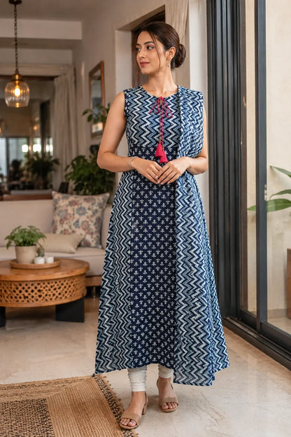 Anvika Printed A-Line Kurta