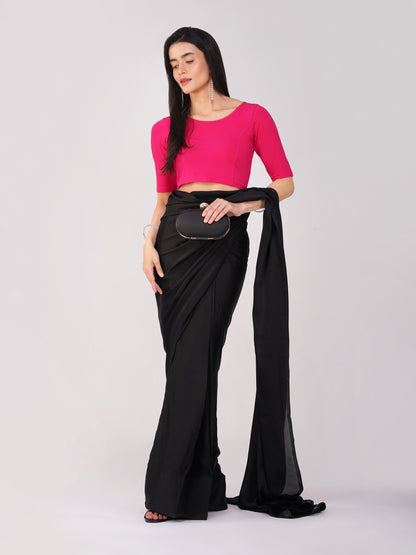 Dhiyona ST Women's ComfortEase 4-Way Stretch Fuchsia Short Sleeve Blouse
