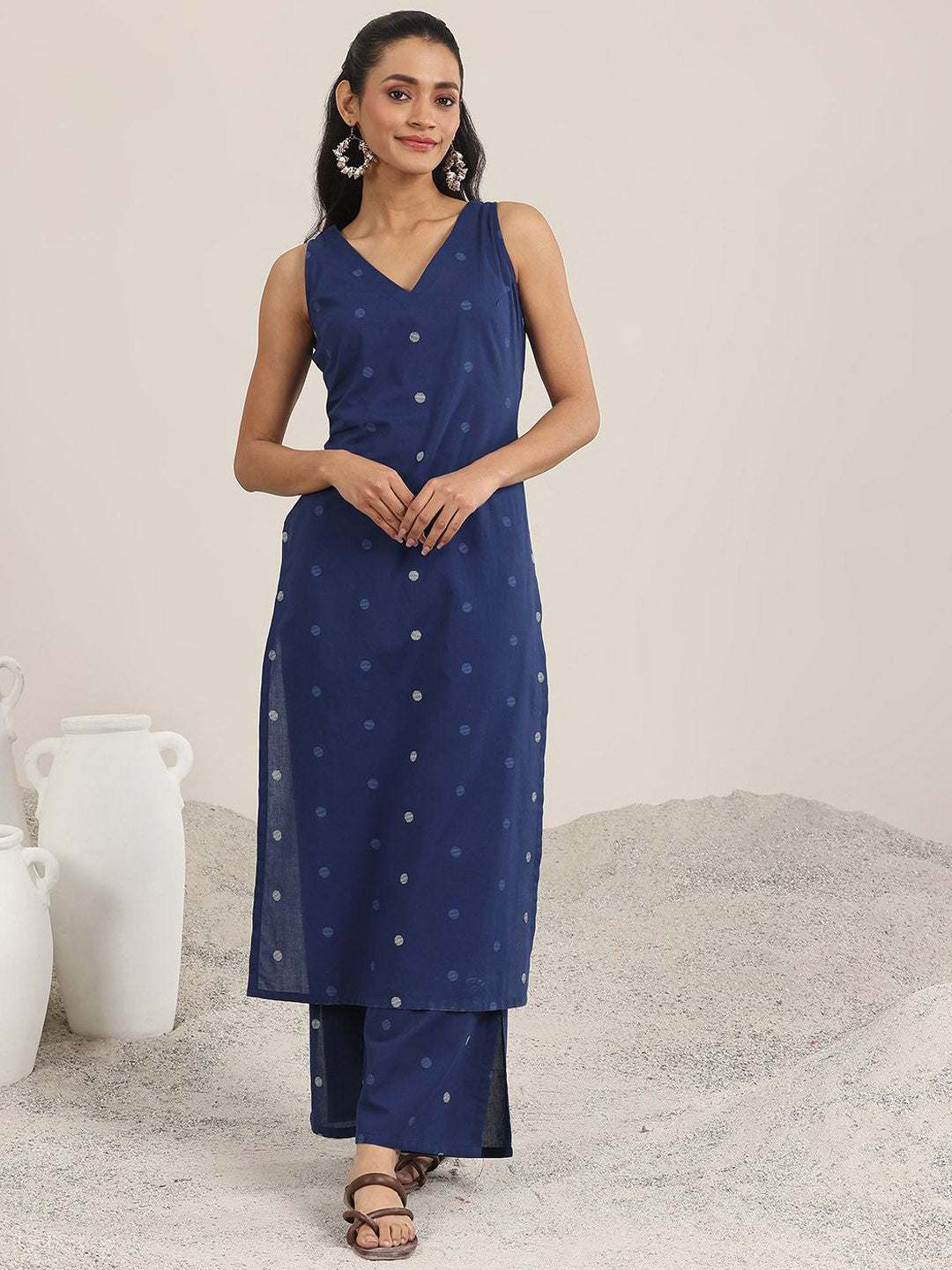 Women Geometric Printed Kurta with Palazzos
