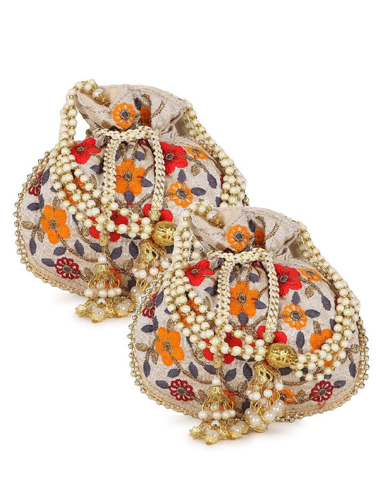 Dhiyona NR Embroidered Potli Clutch