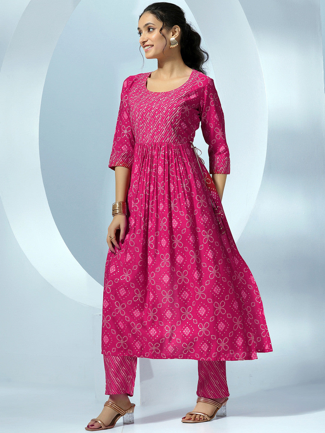 Women Ethnic Motifs Printed Empire Kurta with Trousers & With Dupatta