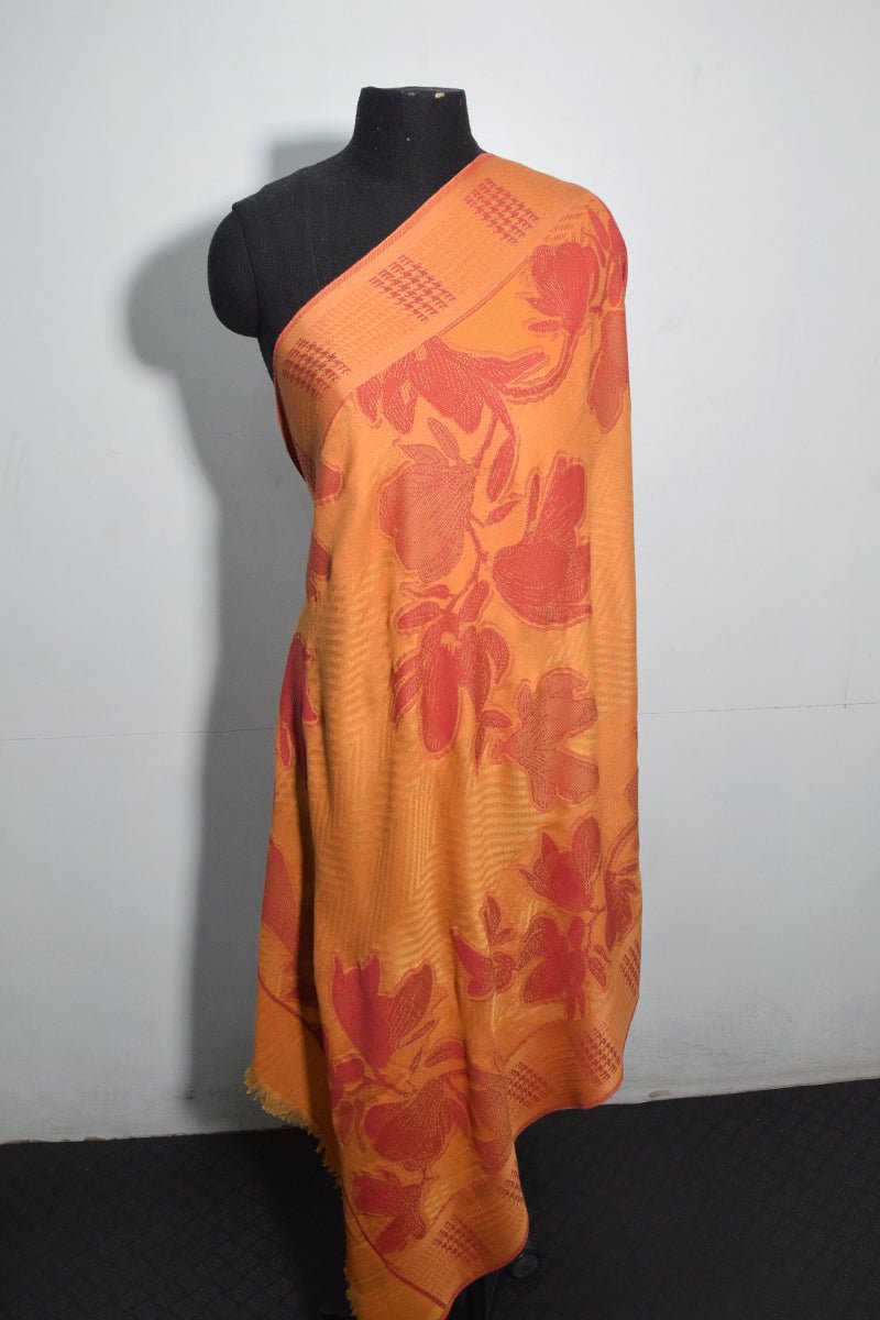 Beige Pashmina Woven Jacquard