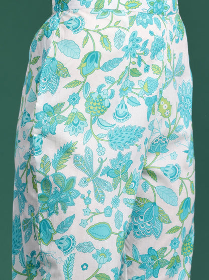 Dhiyona IE Women Floral Printed Regular Pure Cotton Kurta Set