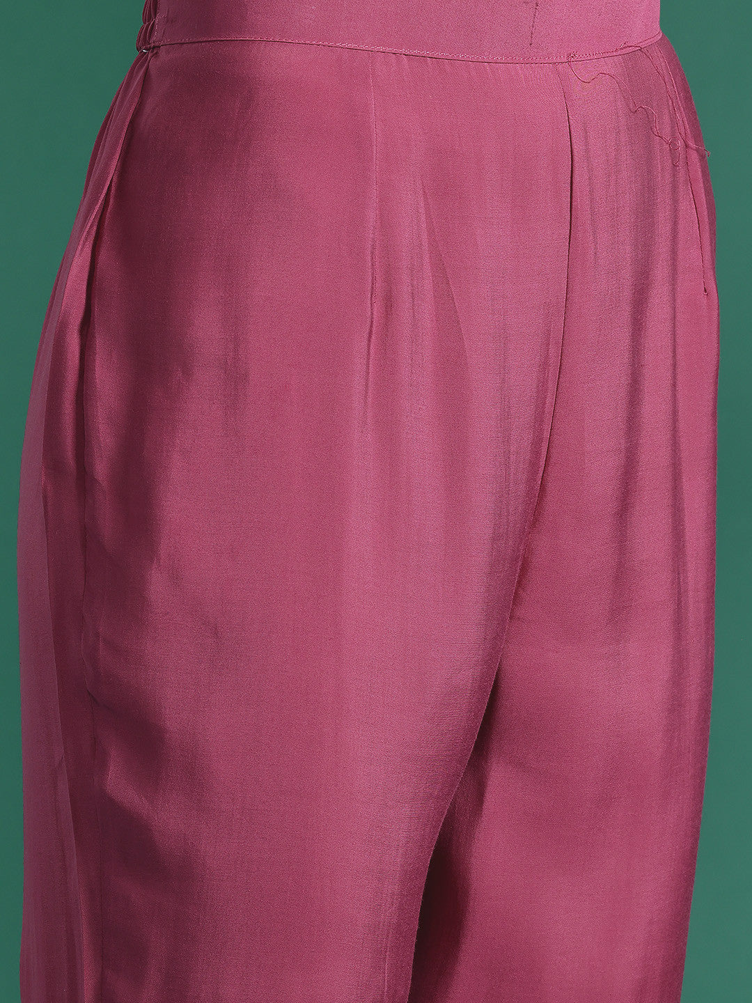 Floral Embroidered Thread Work Kurta with Trousers & Dupatta