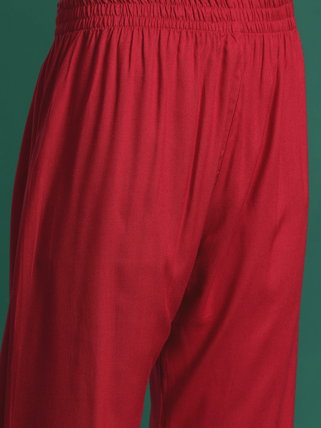 Floral Embroidered Regular Thread Work Kurta with Palazzos
