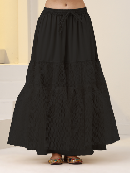 Dhiyona ST Black Can Can Under Skirt for Lehenga
