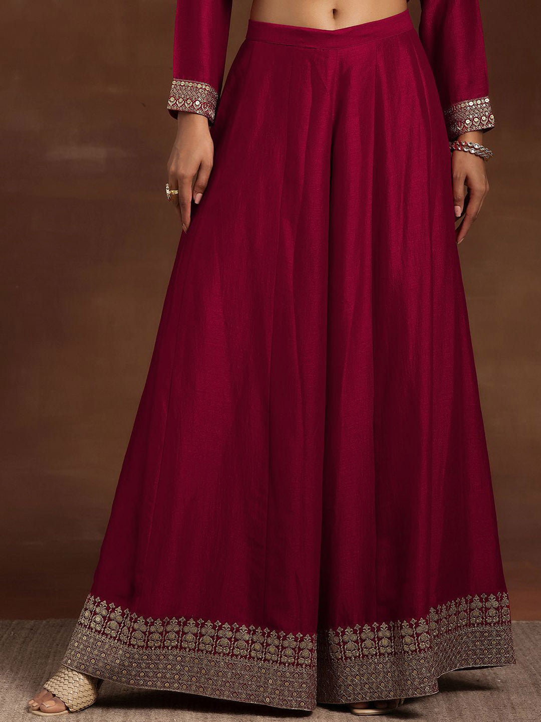 Women Ethnic Motifs Embroidered Kurta with Palazzo & Dupatta