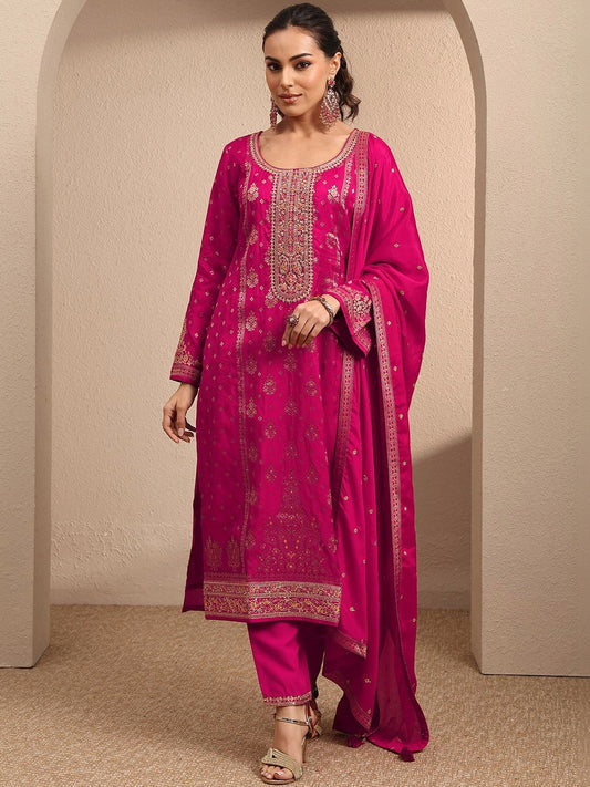 Women Regular Kurta with Trousers & With Dupatta