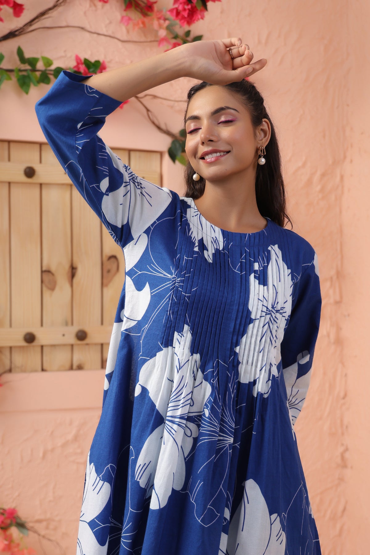 Harshini Mayablue Floral Printed Co-ord Set
