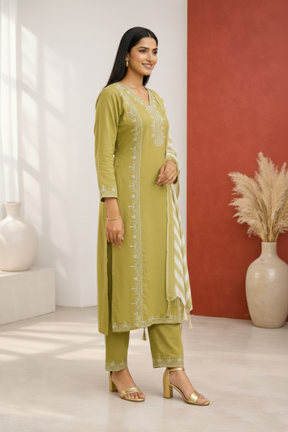 Molly Thyme Embroidered Suit Set