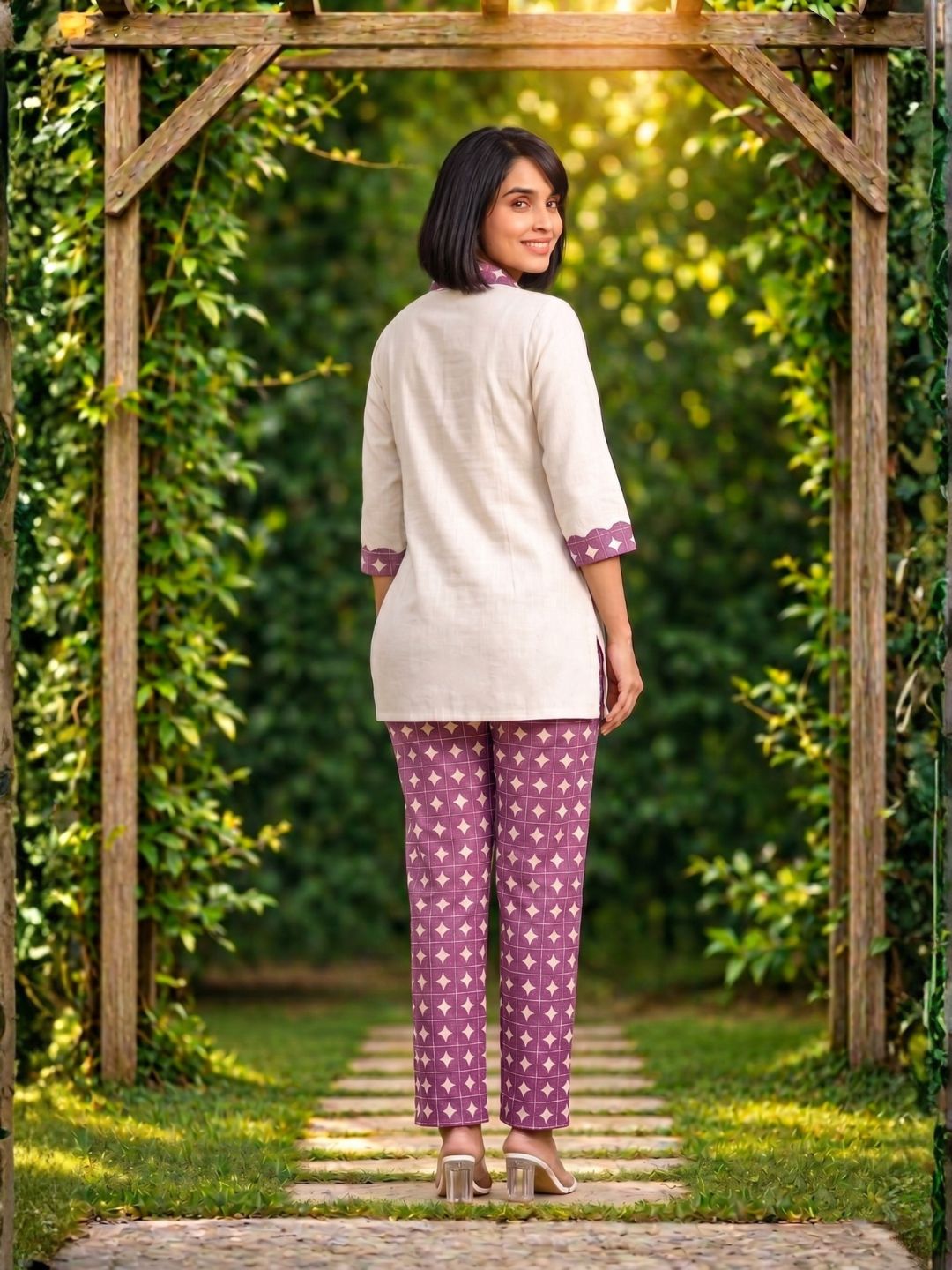 Vibha Raisin Printed Co-ord Set