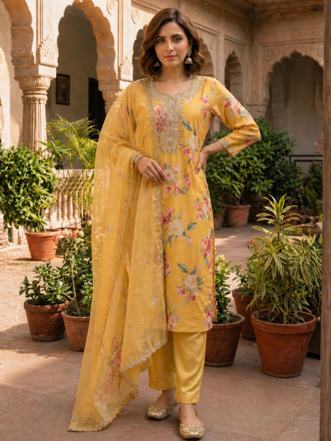 Mahi Amber work premium Suit Set