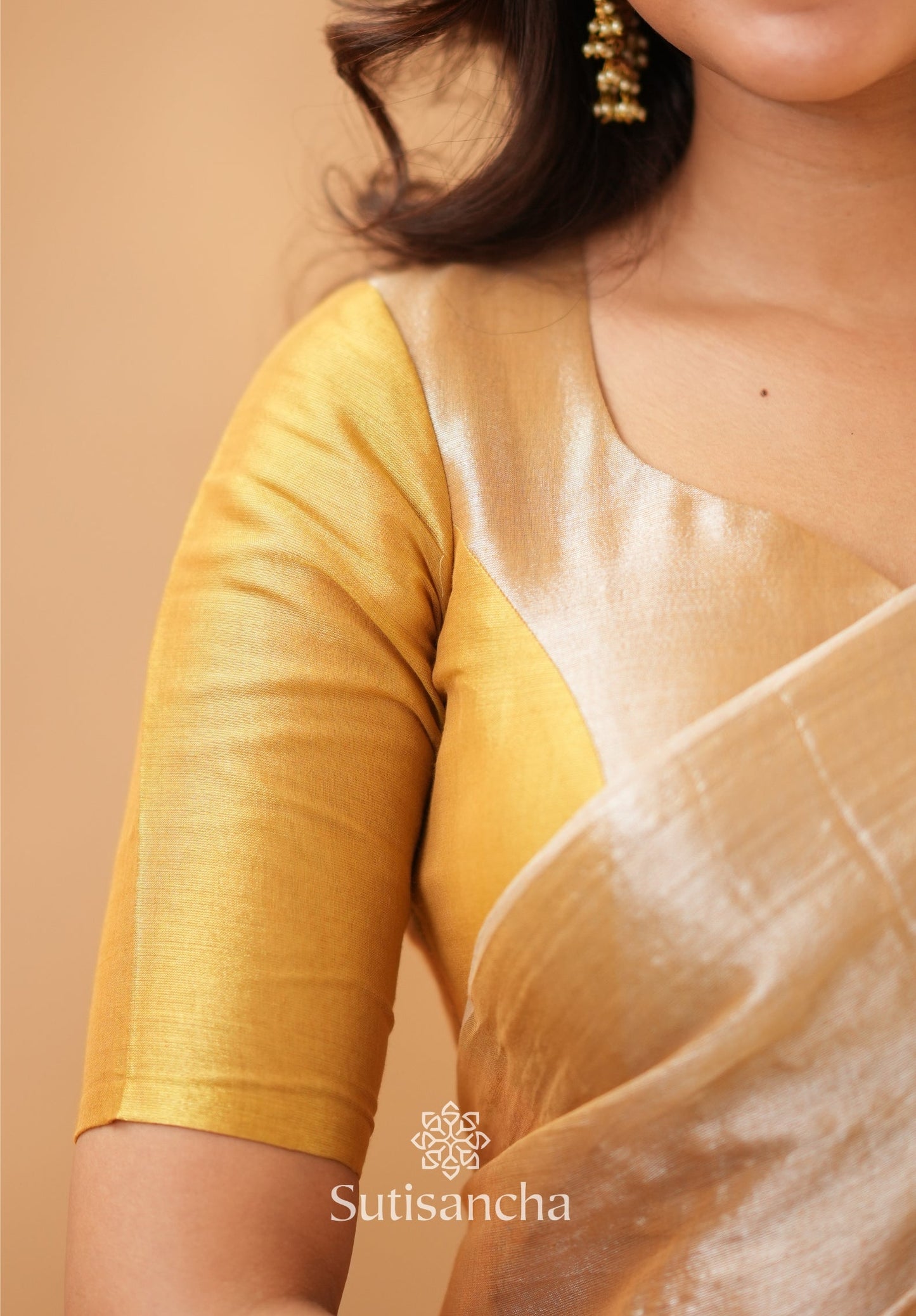 Dhiyona SS Regal Split Elegance Handloom Tissue Cotton Saree