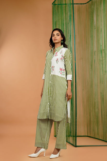 Tatva slime Stripes cotton co-ord set