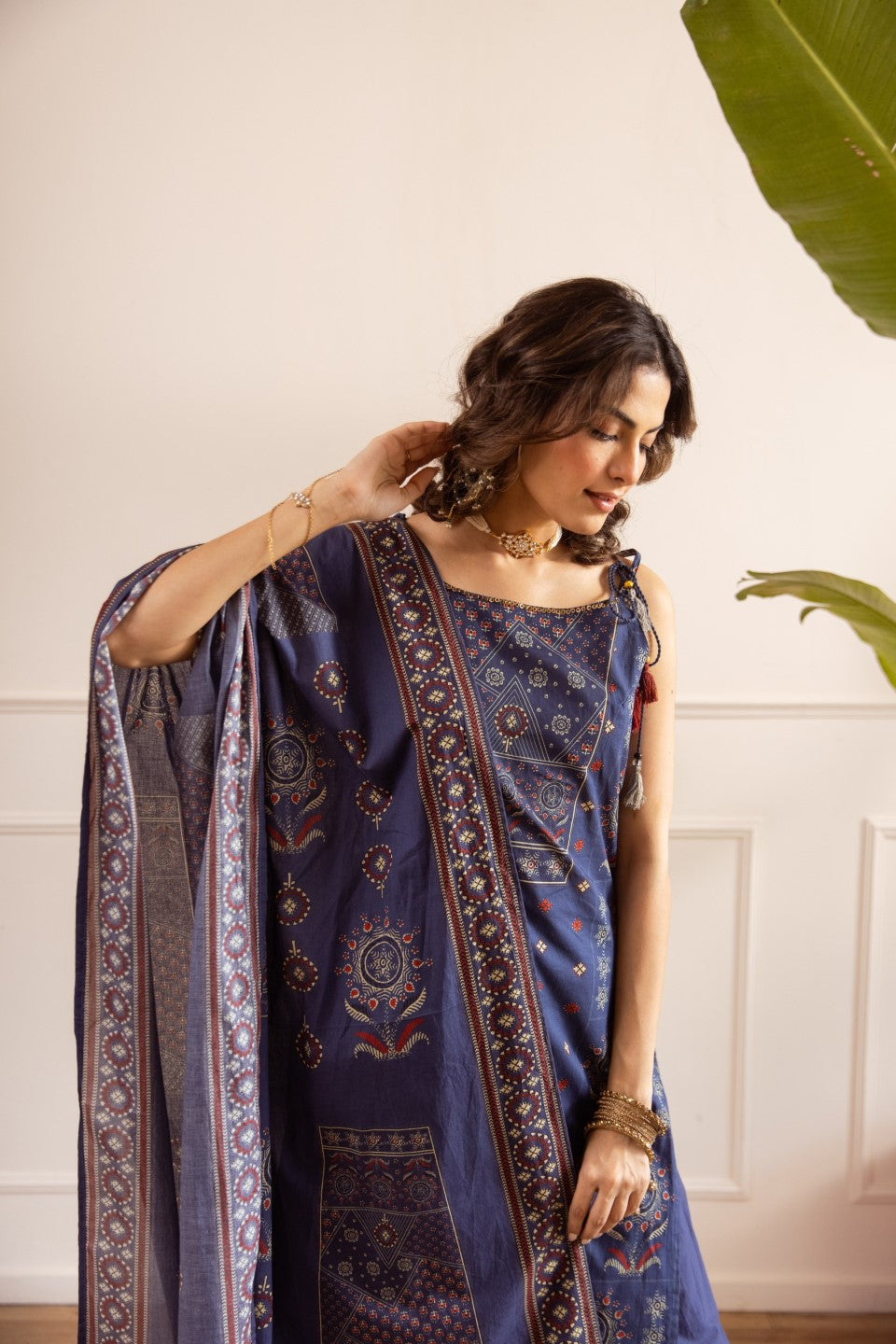 Karen jay cotton printed suit set
