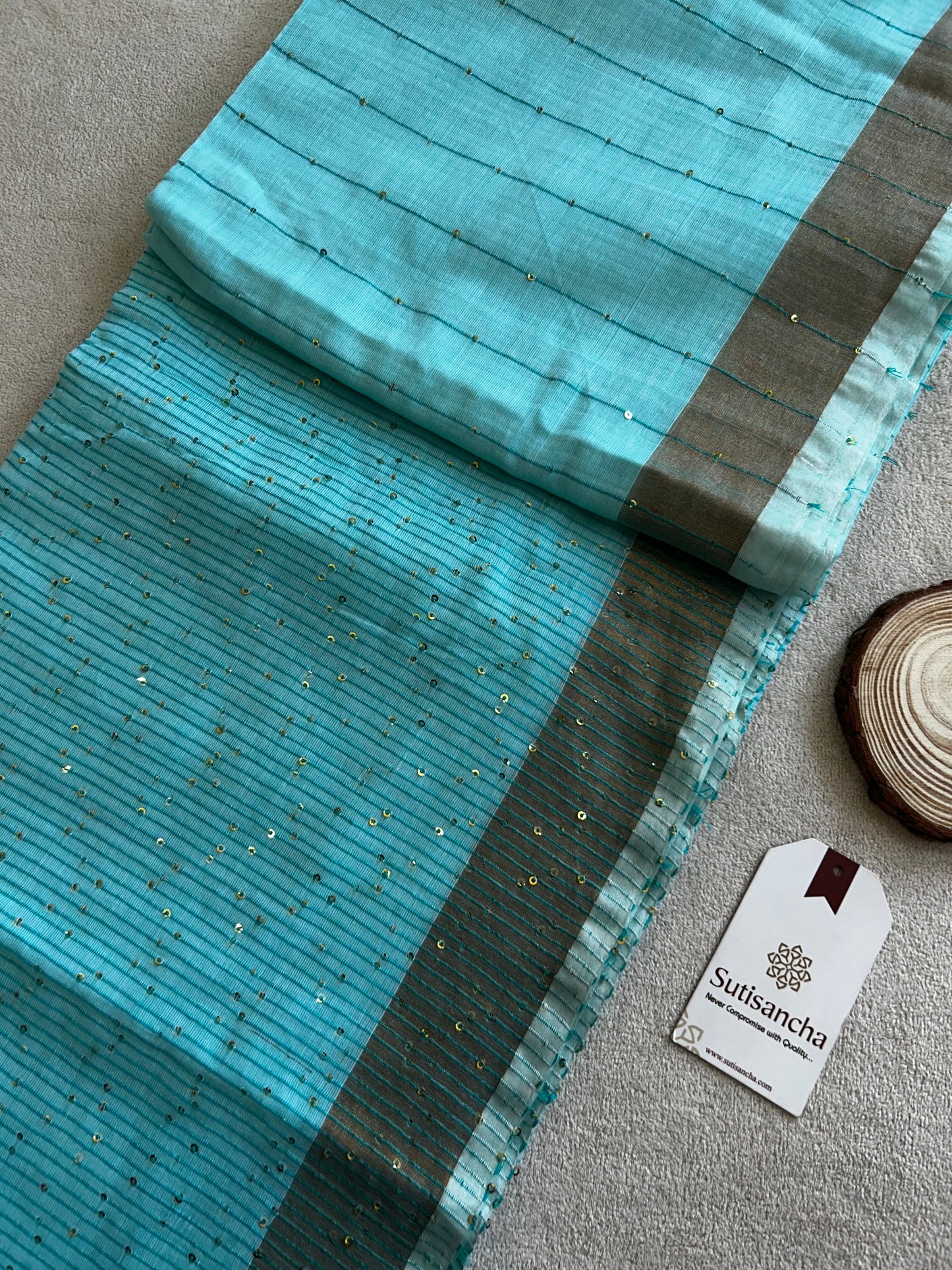 Dhiyona SS Sitaara Mul: Handwoven Sequin Elegance