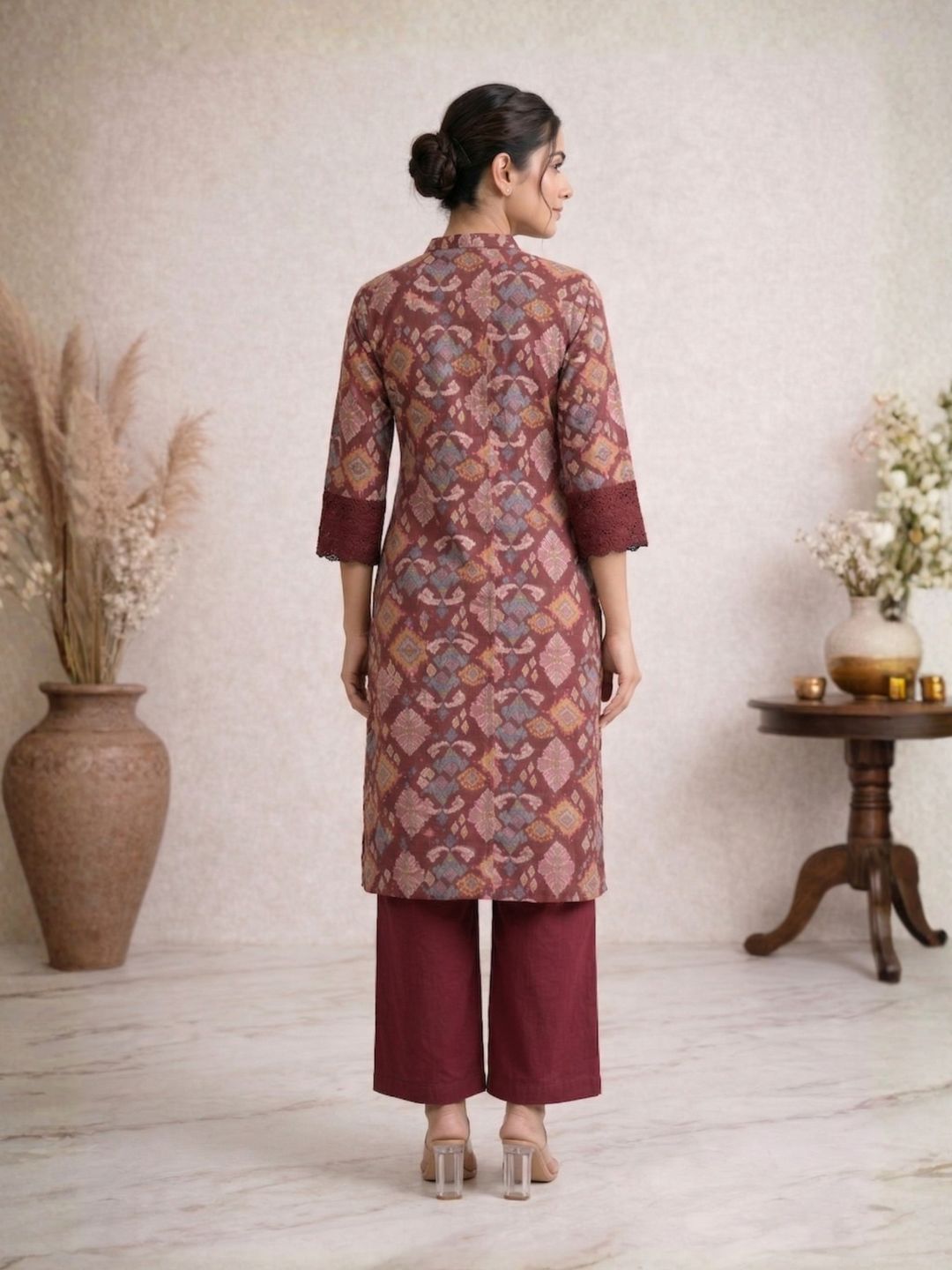 Surbhi jam printed cotton kurta pant set