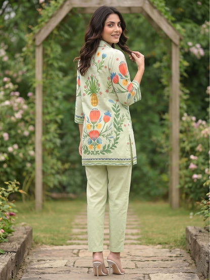 Viyona pista cotton printed co-ord set
