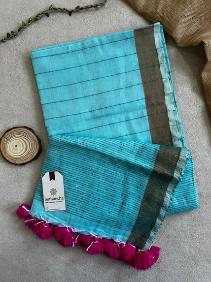 Dhiyona SS Sitaara Mul: Handwoven Sequin Elegance