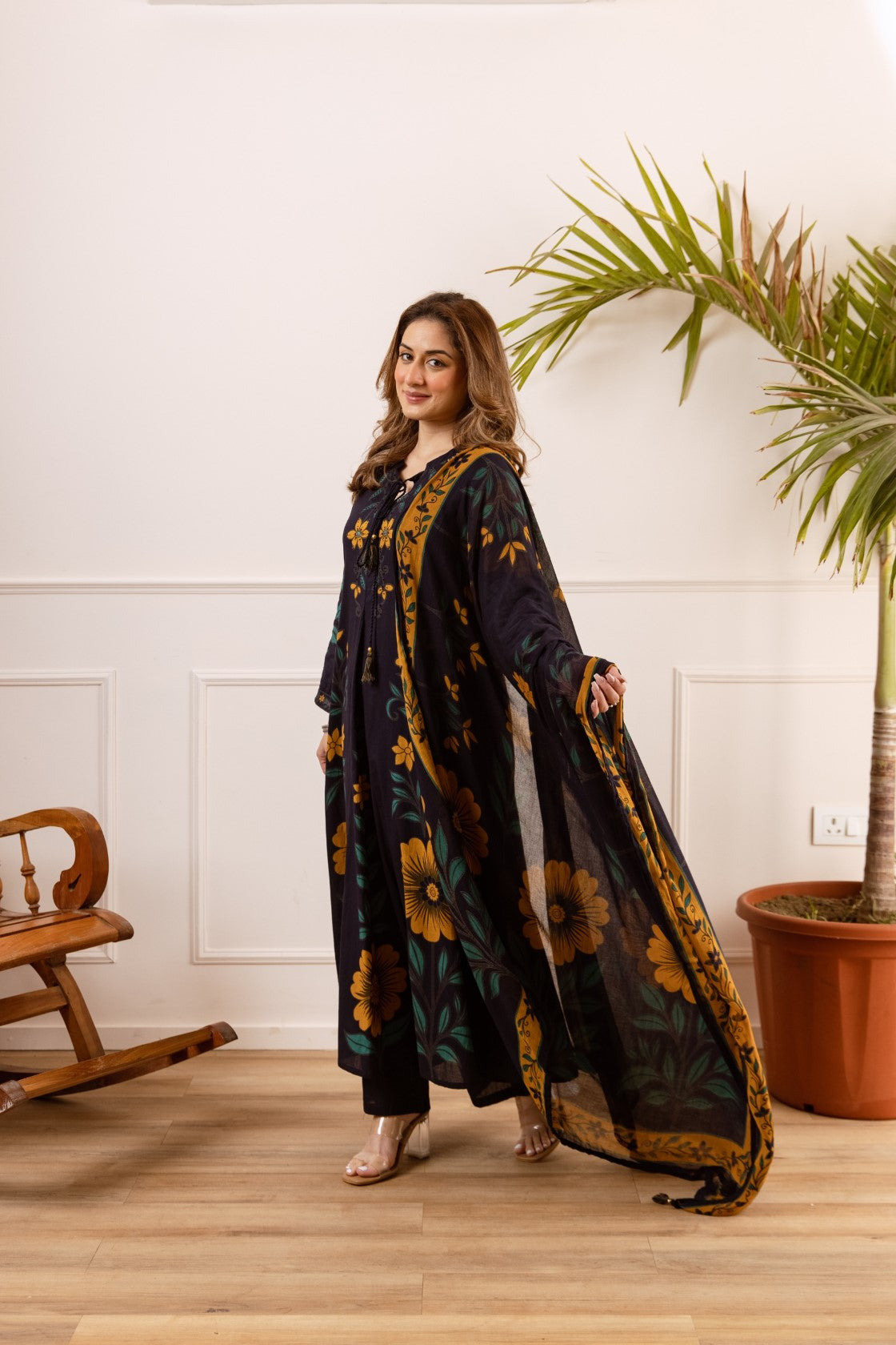 Karen kaloom cotton suit set