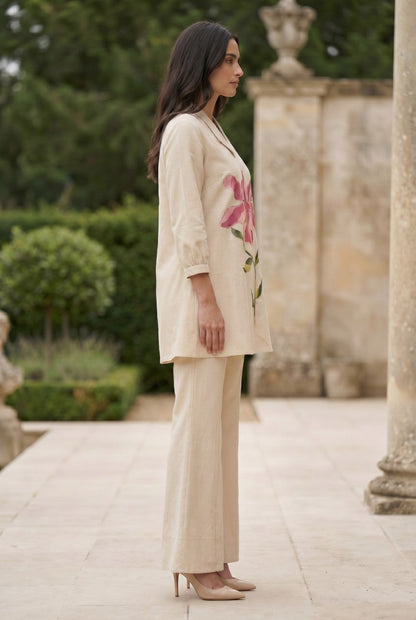 Sargi peony embroidery cotton co-ord set