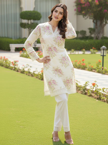 Tiara vanilla cotton co-ord set