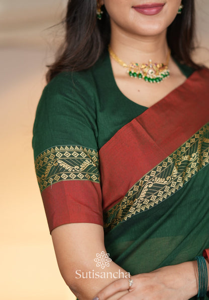 Dhiyona SS The Weaver's Touch: Pure Bengal Cotton Saree with Timeless Appeal