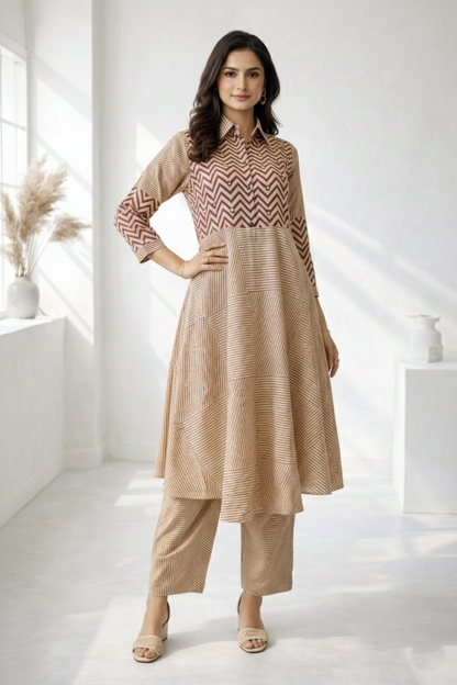Surbhi Terra Printed Cotton Kurta Pant Set