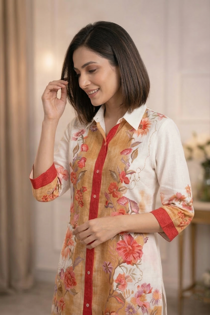 Akshara sand printed co-ord set