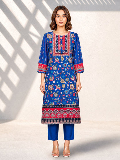 Maurya Cobalt Premium Muslin Kurta Set