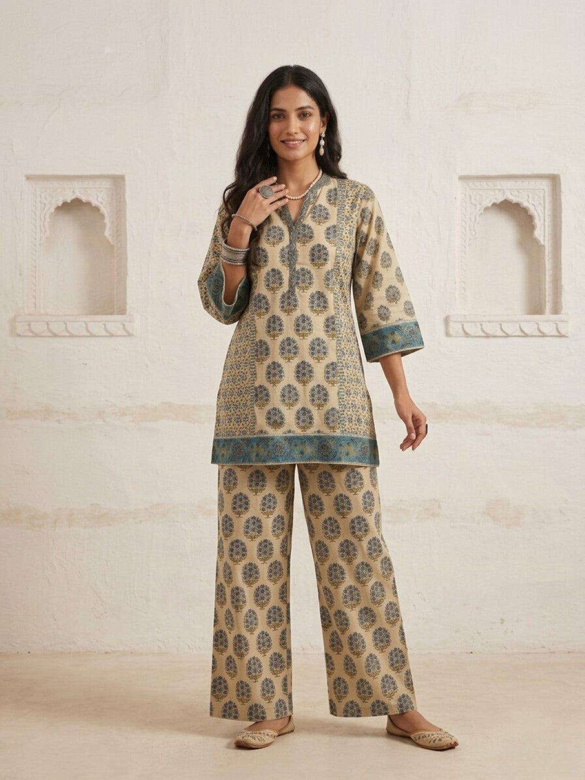 Swades Cosmic Printed Cotton Co-ord Set