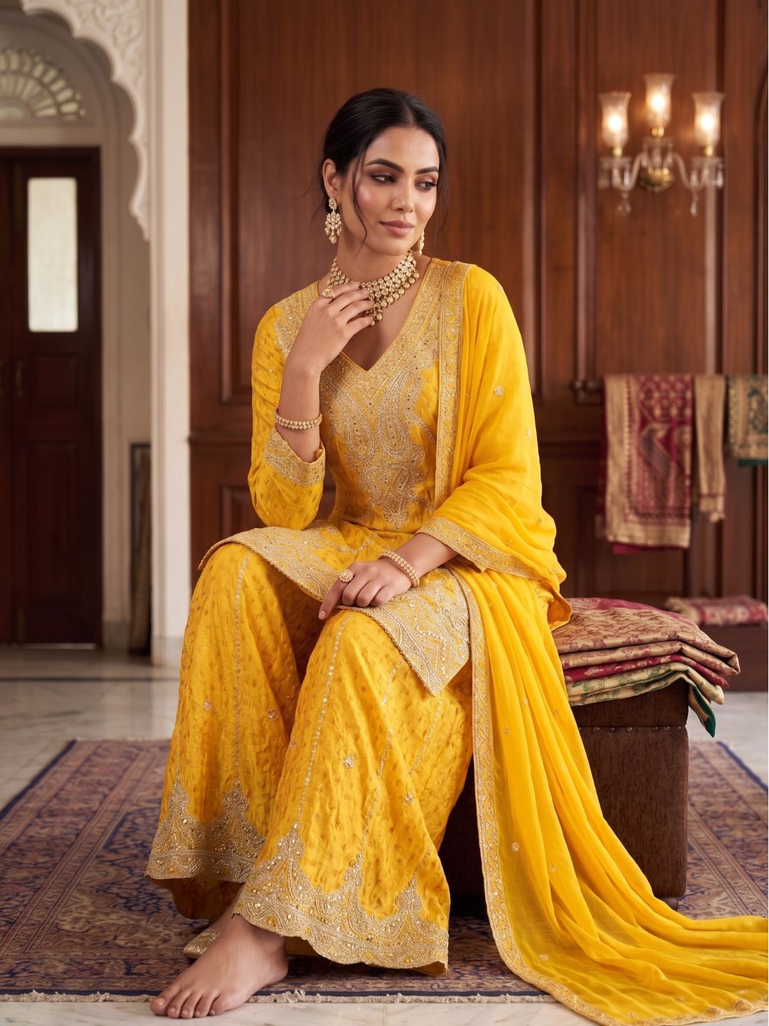 Sreyashi Amber Premium Full Heavy Work Suit set