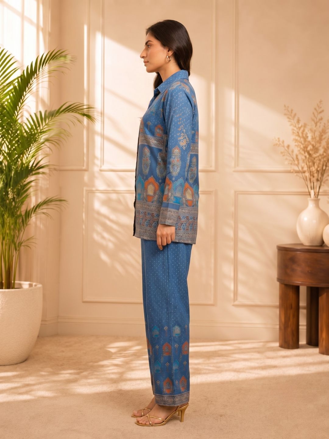 Vriti Cobalt Printed Co-ord Set