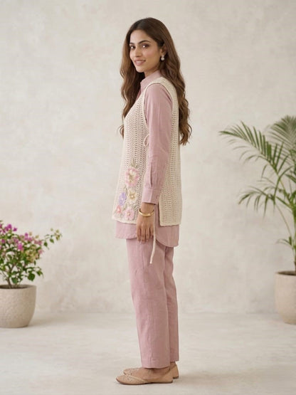 Mihika taffy embroidery co-ord set