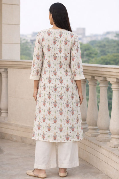 Surbhi parch cotton kurta pant set