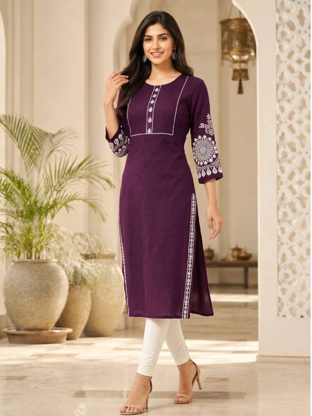 UMA VOILA EMBROIDERED KURTI
