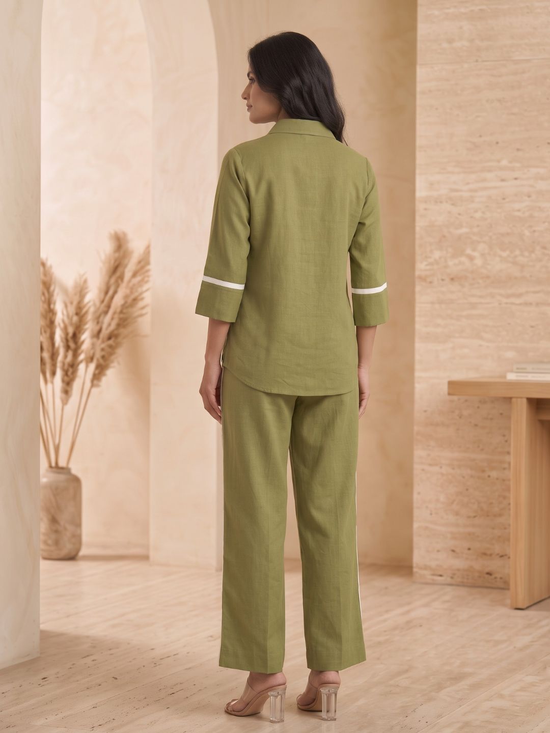 Ridhika moss applique cotton co-ord set